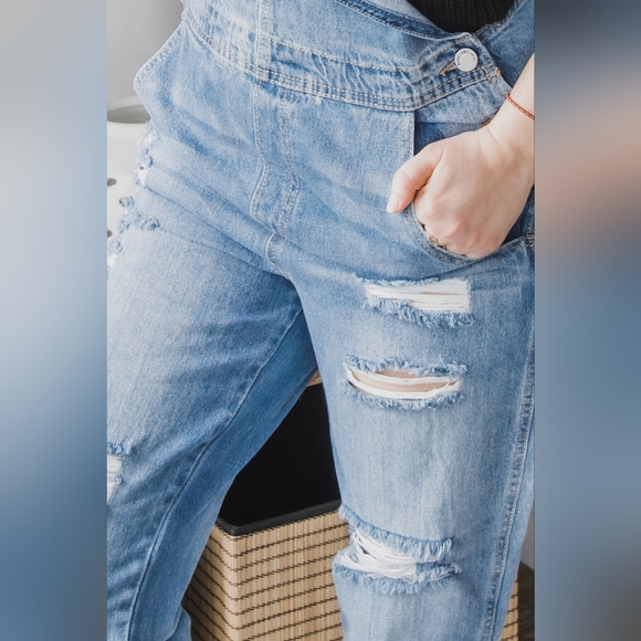 Black Label Boyfriend Fit Overalls | NWT | New With Tags | small - Picture 9 of 16